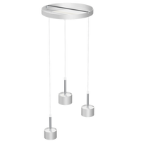 Milagro - Lampa wisząca ARENA WHITE/SILVER 3xGX53