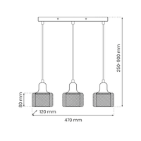 Lampa wisząca LUMI 3xG9