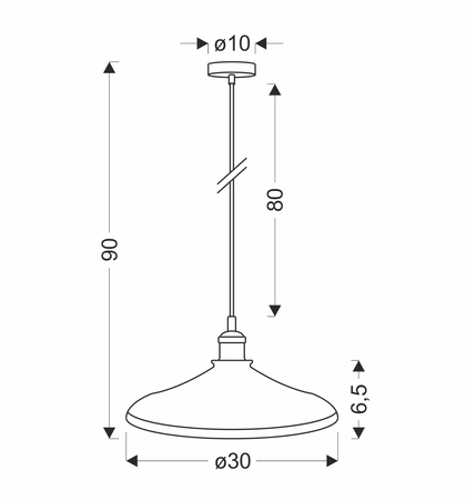 LAMPA WISZĄCA CHESTER 300mm 1 BEZBARWNY PATYNA