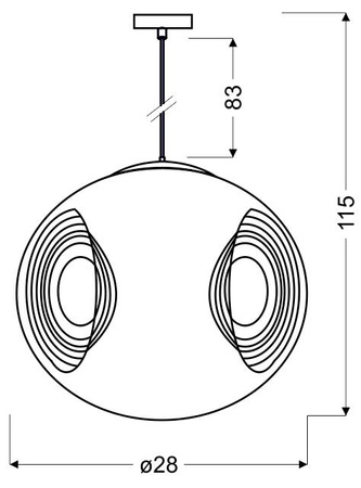 Candellux - Club Lampa Wisząca 28 1X60W E27 Zielony