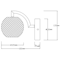 Diamond kinkiet złoty