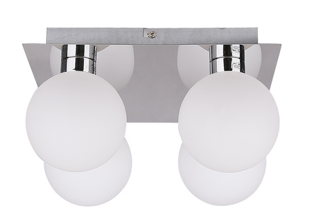 Candellux - Oden Lampa Sufitowa Chromowy 4X40W G9 Klosz Biały