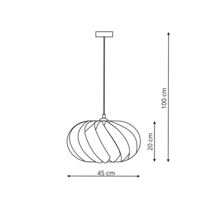 Jet lampa wisząca złota LP-023/1P GD