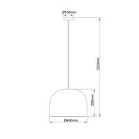 Rattanowa lampa wisząca Kanso 40 cm jasne drewno 1xE27