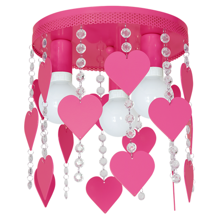 Milagro - Lampa Sufitowa CORAZON PINK 3xE27