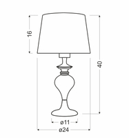 GILLENIA LAMPA GABINETOWA 40CM 1X60W E27 CZARNA