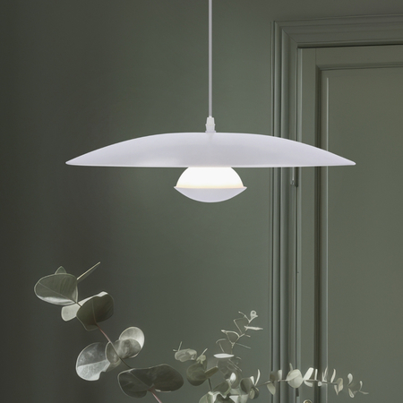 LAMPA WISZĄCA LUND 1 BIAŁY 115x48x48