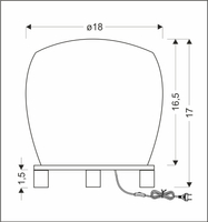 LAMPA STOJĄCA BERLOZ 180mm 1 CZARNY 17x18x18