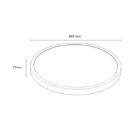 Plafon California 48 cm czarny LED CCT