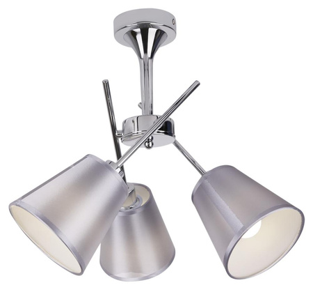 Candellux - Vox Lampa Wisząca 3X40W E14 Chrom Z Abażurem