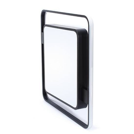 LAMPA DEKORACYJNA PANEL 66W KWADRAT CZARNA STELLA + PILOT  DL-F01