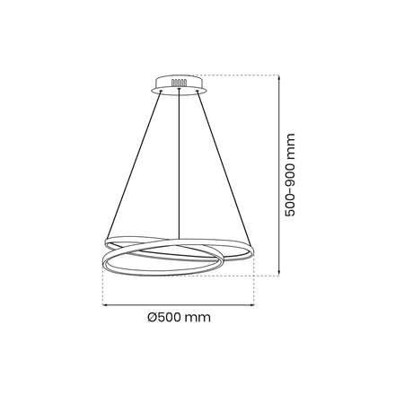 Milagro - Lampa wisząca LUCERO CHROME 48W LED