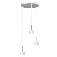 Milagro - Lampa wisząca ARENA WHITE/SILVER 3xGX53