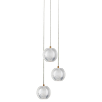 Lampa wisząca Brillant 3 złota LED CCT