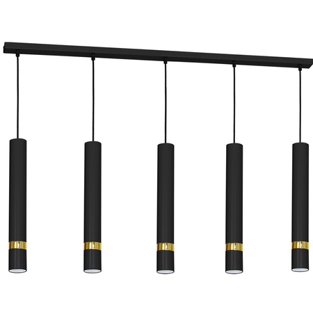 Milagro - Lampa wisząca JOKER BLACK/GOLD 5xGU10