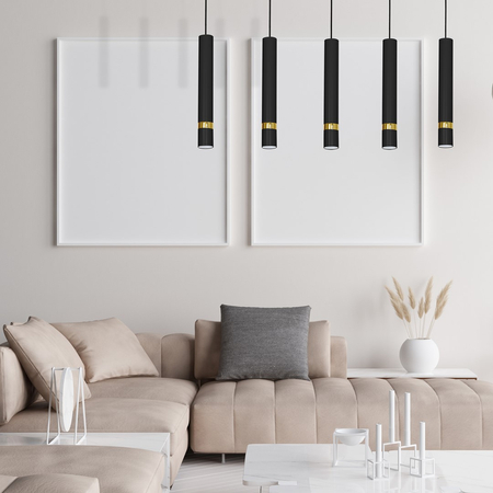 Milagro - Lampa wisząca JOKER BLACK/GOLD 5xGU10
