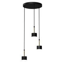 Milagro - Lampa wisząca ARENA BLACK/GOLD 3xGX53
