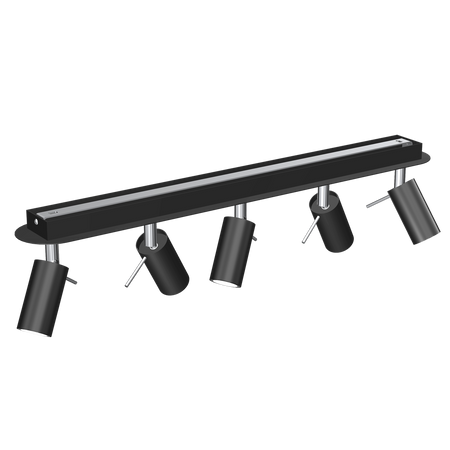 Milagro - Lampa sufitowa PRESTON BLACK/CHROME 5x mini GU10