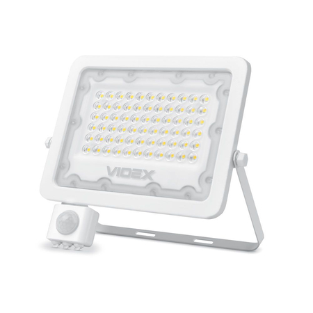 Naświetlacz LED biały czujnik ruchu halogen 50W VLE-F2e-505W-S