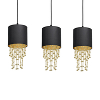 Milagro - Lampa wisząca ALMERIA BLACK/GOLD 3xE27