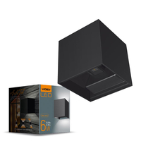 Oprawa elewacyjna dwustronna kinkiet LED czarny 6W IP54 2700K