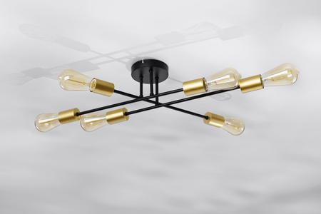Crespilo lampa sufitowa czarny 6x40w e27