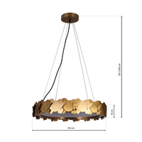Milagro - Lampa wisząca SOHO GOLD 24W LED