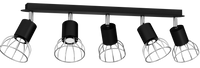 Milagro - Lampa Sufitowa DANTE BLACK/SILVER 5x mini GU10