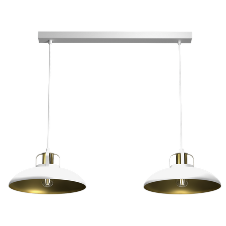 Milagro - Lampa wisząca FELIX WHITE/GOLD 2xE27