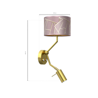 Milagro - Kinkiet ZIGGY PINK Gold/Pink 1xE27 + 1x mini GU10