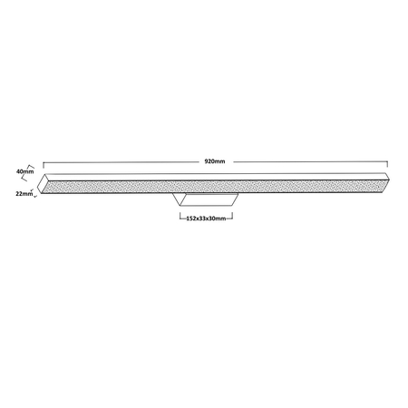 Kinkiet Aqua 92 cm czarny IP44 LED CCT