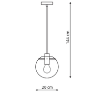 Lampa wisząca Puerto czarna 1xE27
