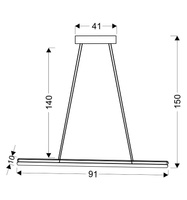 Candellux - Coconut Lampa Wisząca 91X8 28W Led Brązowy 4000K Apeti