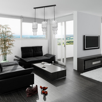 Milagro - Lampa wisząca ALMERIA SILVER/BLACK 3xE27