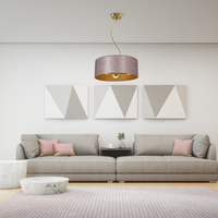Milagro - Lampa wisząca ZIGGY PINK Gold/Pink 3xE27