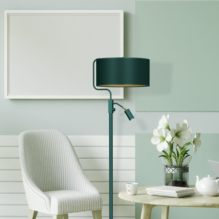 Milagro - Lampa stojąca VERDE GREEN 1xE27 + 1x mini GU10