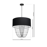 Milagro - Lampa wisząca ALMERIA BLACK/CHROME 1xE27