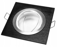 Oprawa halogenowa GU10 sufitowa ruchoma czarna aluminium