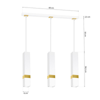 Milagro - Lampa wisząca VIDAR WHITE/GOLD 3xGU10