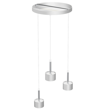 Milagro - Lampa wisząca ARENA WHITE/SILVER 3xGX53