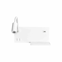 Lampa nocna z półką Shelf Led 4W+5W+2W lewa Biały