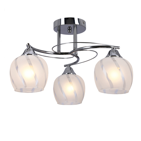 Prego lampa sufitowa chromowy 3x40w e27 klosz bezbarwny