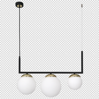 Milagro - Lampa wisząca SPARTA BLACK / GOLD 3xE14