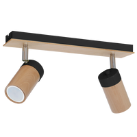 Milagro - Lampa sufitowa BARON BLACK 2xGU10