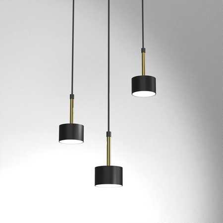 Milagro - Lampa wisząca ARENA BLACK/GOLD 3xGX53