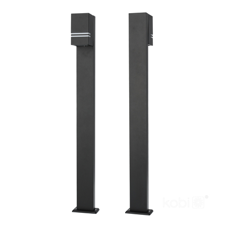 Słupek ogrodowy QUAZAR 12 1xGU10 IP44 czarny Kobi