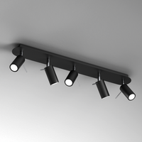 Milagro - Lampa sufitowa PRESTON BLACK/CHROME 5x mini GU10