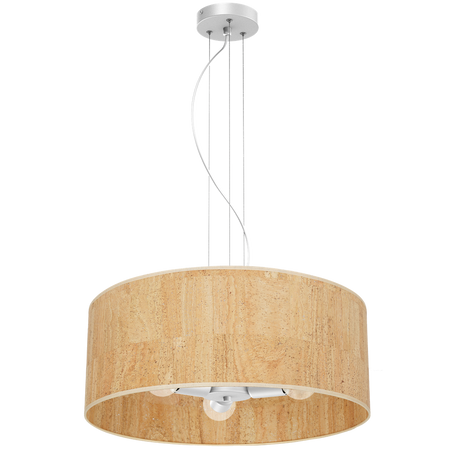 Milagro - Lampa wisząca CORK White/Cork 3xE27