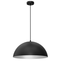 Milagro - Lampa wisząca BETA BLACK/WHITE 1xE27 45cm