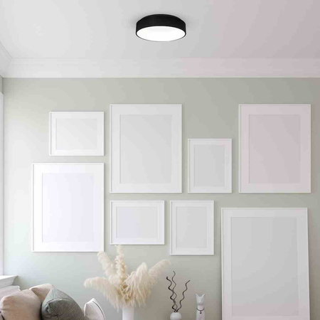 Plafon OHIO BLACK 40W LED 3000K-4000K Ø450mm